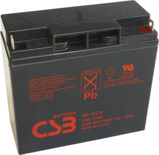 GP 12170B1 (12V-17Ah) akumulator CSB, faston T3, żywotność 4-6 lat,  szczelny, technologia AGM | GP12170B1