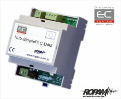 Hub-SimplePLC-D4M - Autonomiczny koncentrator sieci SmartPLC dla systemu SimplePLC - Ropam | Hub-SimplePLC-D4M