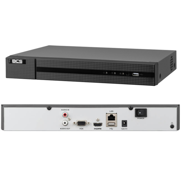 BCS-B-NVR0801 - Rejestrator IP 8-kanałowy do 8Mpx, H.265 - BCS Basic | BCS-B-NVR0801