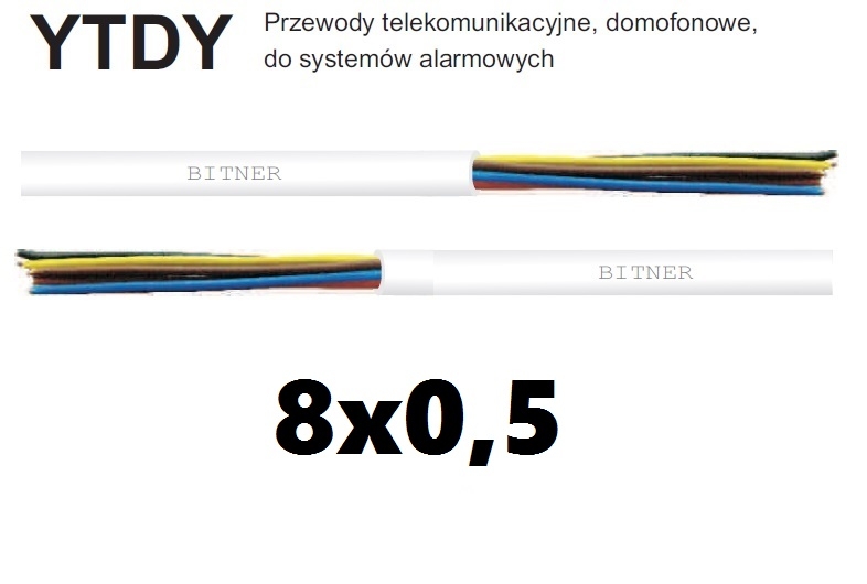 Przewód alarmowy YTDY 8x0,5mm - Bitner