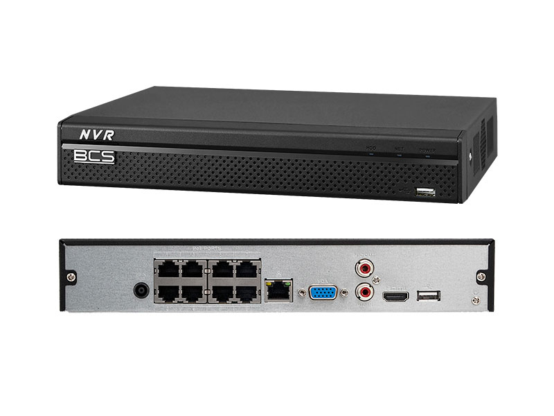 BCS-L-NVR0801-4KE-8P - Rejestrator IP 8-kanałowy, do 8Mpx, 1x HDD, PoE - BCS LINE | BCS-L-NVR0801-4KE-8P
