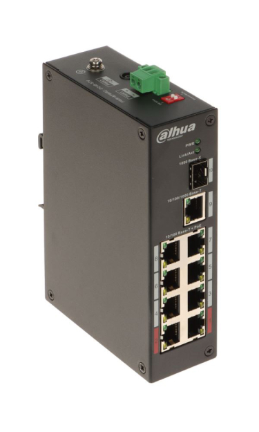 PFS3110-8ET-96-V2 - Switch przemysłowy PoE, 10-portowy, Combo - DAHUA | PFS3110-8ET-96-V2