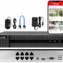 Zestaw do Monitoringu IP 4Mpx, 6 Kamer IPC-B141H-C, PoE, IR20m, IP67 - HiLook by Hikvision