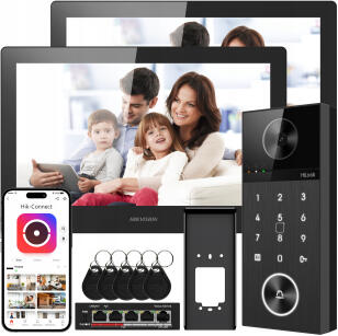 IP-VIS-PRO-K/2-Monitors - Wideodomofon IP, 2x 10" LCD, WiFi, Czytnik Mifare + Szyfrator, 2K - HiLook by Hikvision | 5906667321227