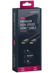 CLICKCHDMI70303 - Kabel HDMI 2.0 - 4K, 60Hz, 2m - Clicktronic | 4040849703034