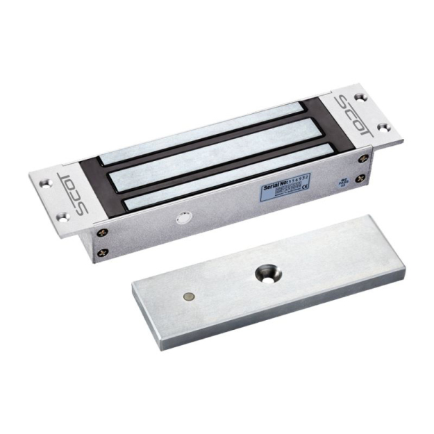 EL-1200MS - Zwora elektromagnetyczna wpuszczana 540kg z sygnalizacją - SCOT | EL-1200MS