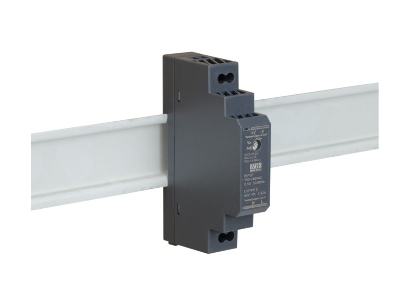 HDR-15-48 - Zasilacz na szynę DIN 48V, 0.32A, zabezpieczenia SCP, OLP, OVP - MEAN WELL | HDR-15-48