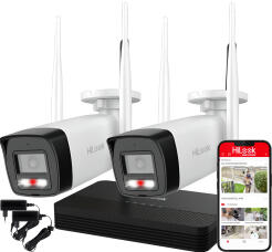 WIFIKIT-B4-4CH - Zestaw do monitoringu WiFi EasyLink, 2x Kamera 4Mpx, Rejestrator NVS - HiLook by Hikvision | 6953904207171