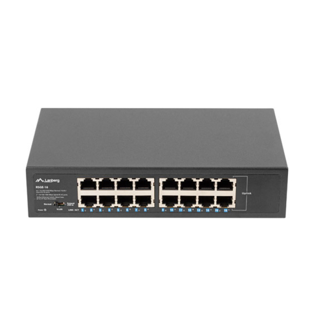 RSGE-16 - Switch 16-portowy, 16x Gigabit, niezarządzalny - Lanberg | 5901969429015