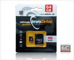 IMROcard64GB - Karta pamięci microSD 64 GB Class 10 + adapter - imro