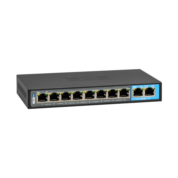 BCS-B-SP0802 - Switch PoE niezarządzalny 10-portowy - BCS Basic | BCS-B-SP0802