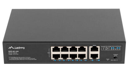 RSFE-8P-2GE-120 - Switch PoE 8+2, Uplink 1000Mpbs, 120W - Lanberg | 5901969428803