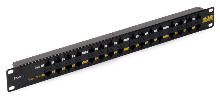 16x 10/100Mbps PoE - POEP1611B - Pasywny 16-portowy panel PoE