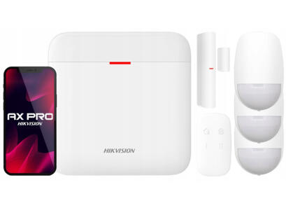 Zestaw alarmowy bezprzewodowy AX PRO, 3x czujka ruchu PIR, WiFi, GPRS - Hikvision | AX PRO