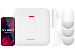 Zestaw alarmowy bezprzewodowy AX PRO, 3x czujka ruchu PIR, WiFi/3G - Hikvision | AX PRO