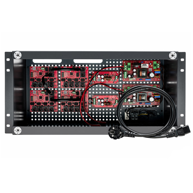 IPUPS‑17‑11‑R5U0 - Zestaw buforowy do 17 kamer IP, switch PoE z zasilaczem w obudowie RACK, Long Range - ATTE | 5902143690405