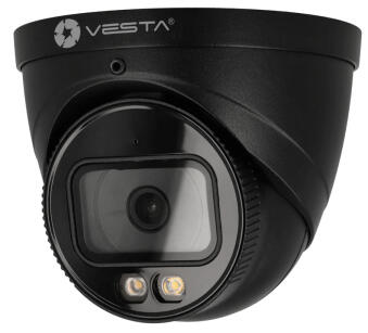 IPC-T34-AS-PV-BLACK - Kamera kopułkowa IP 4Mpx, 2.8mm, Smart Dual Light 40m, Starlight, AI - VESTA | IPC-T34-AS-PV-BLACK