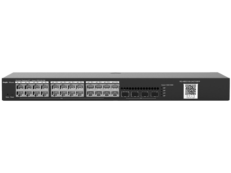 RG-NBS3100-24GT4SFP-P - Switch PoE 24+4 10/100/1000Mbps, zarządzalny, 4x SFP, 370W - Reyee by Ruijie | RG-NBS3100-24GT4SFP-P