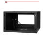 Szafa RACK wisząca, 19'', 6U, 450mm, szklane drzwi - STALFLEX - 5
