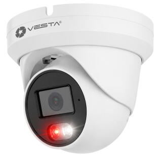 IPC-T24-L - Kamera kopułkowa IP 4Mpx, 2.8mm, Smart Dual Light, Starlight, Mikrofon, AI - VESTA | IPC-T24-L