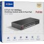 SF1008LP — Switch PoE 8x10/100 Mbps, 1xHiPoE, 60W -DAHUA