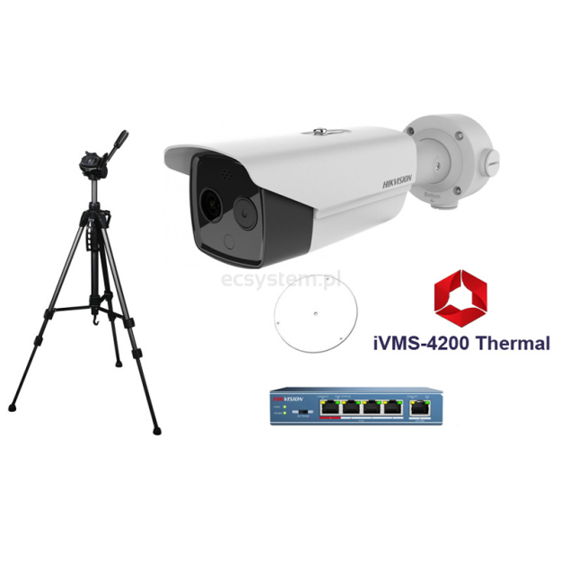 System pomiaru temperatury ciała ludzkiego marki Hikvision - detekcja osób z gorączką