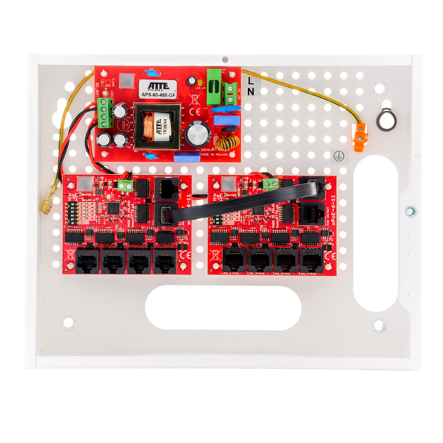 IP‑9‑11‑E / BCS-IP8/E-S- Zestaw niebuforowy do 9 kamer IP, switch PoE z zasilaczem w obudowie, Long Range - ATTE | 5902143690320