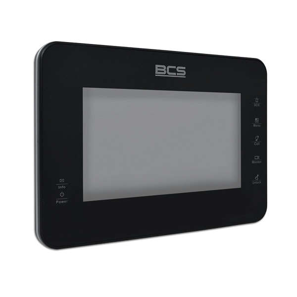 BCS-MON7000B - Monitor czarny do systemu videodomofonowego IP - BCS | BCS-MON7000B