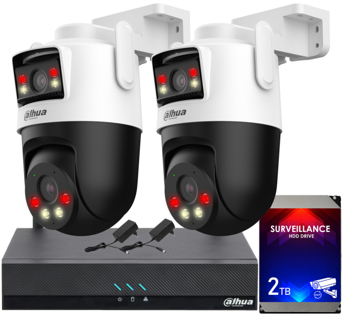 Zestaw do Monitoringu WiFi 2x 5Mpx, 2 Kamery P5D-5F-PV, Dual Light, WiFi - DAHUA | P5D-5F-PV(X2) WiFi KIT