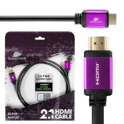 KH21_SPR120 - Certyfikowany Kabel HDMI 2.1 - 8K, 12m - Spacetronik | 5903031031089