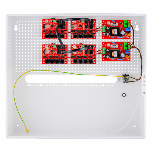 IP‑17‑11‑H - Zestaw niebuforowy do 17 kamer IP, switch PoE z zasilaczem w obudowie, Long Range - ATTE | 5902143690238
