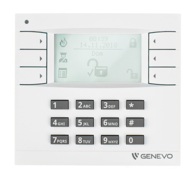 LCD WH-WH - Manipulator graficzny LCD do central PRiMA - GENEVO | LCD WH-WH