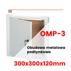 OMP-3 - Obudowa metalowa podtynkowa 300x300x120mm | OMP-3