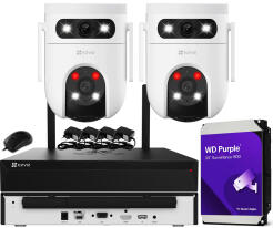 Zestaw Monitoringu WiFi 5Mpx+5Mpx, 2 Kamery Obrotowe H9c 3K, Dual Light + Autotracking, Audio - EZVIZ | H9c 5Mpx+5Mpx (x2) WIFI KIT