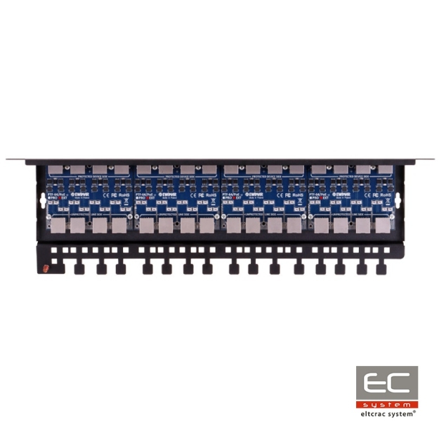 PTF-616R-EXT/PoE - 16-kanałowe zabezpieczenie sieci LAN Gigabit Ethernet - EWIMAR | PTF-616R-EXT/PoE