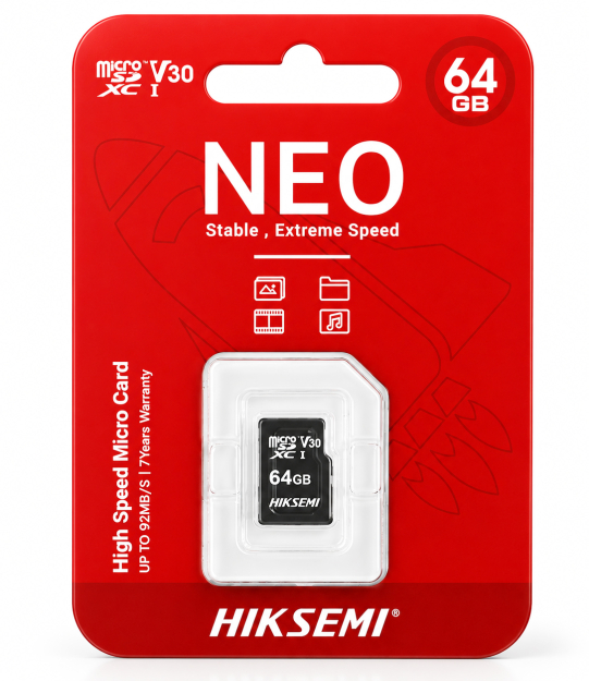 HS-TF-C1/64 - Karta pamięci microSD 64GB, 92Mb/s - HikSemi by Hikvision | 6954273657093