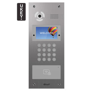 AA-07FB STAINLESS - Panel bramowy IP, 4.3" LCD, UKEY, SIP 2.0 - BasIP | 5060514914519