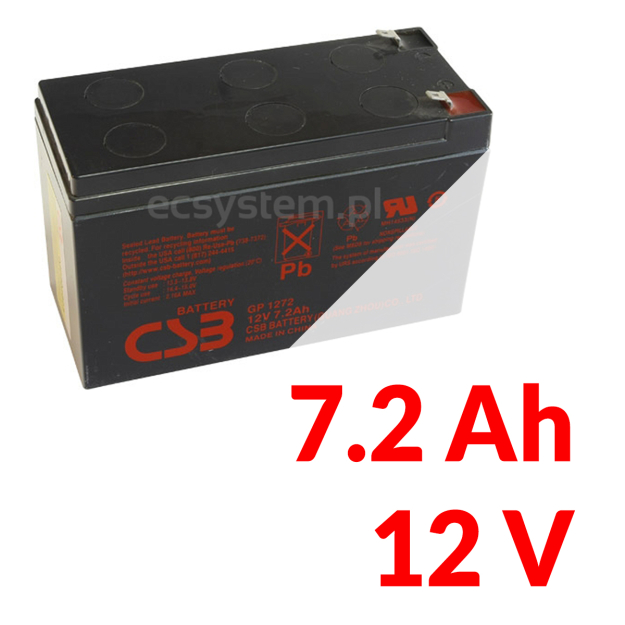 GP1272 - Akumulator (12V-7,2Ah) - CSB | GP1272