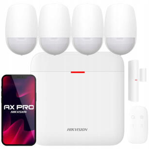 Zestaw alarmowy bezprzewodowy AX PRO, 4x czujka ruchu PIR, WiFi, GPRS - Hikvision | AX PRO KIT 4