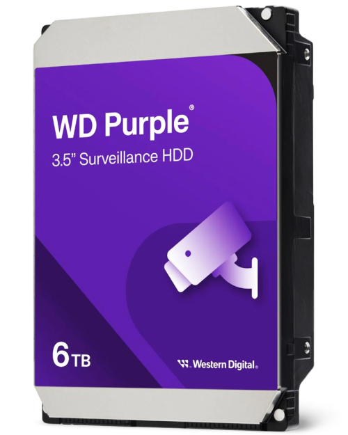 WD64PURZ - Dysk twardy 3,5'' HDD 6TB Purple, dedykowany do CCTV - Western Digital | 0718037857077