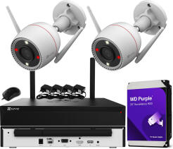Zestaw Monitoringu WiFi 5Mpx, 2 Kamery zewnętrzne H3c 3K, Dual Light, Audio - EZVIZ | H8c 3K (x2) WIFI KIT
