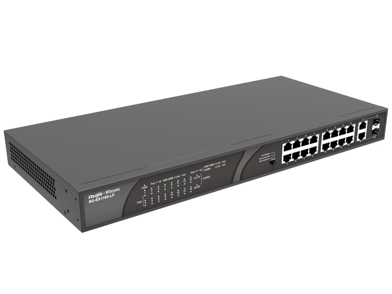 RG-ES118S-LP - Switch sieciowy PoE 16+2, Combo, niezarządzalny, 120W - Reyee by Ruijie | RG-ES118S-LP