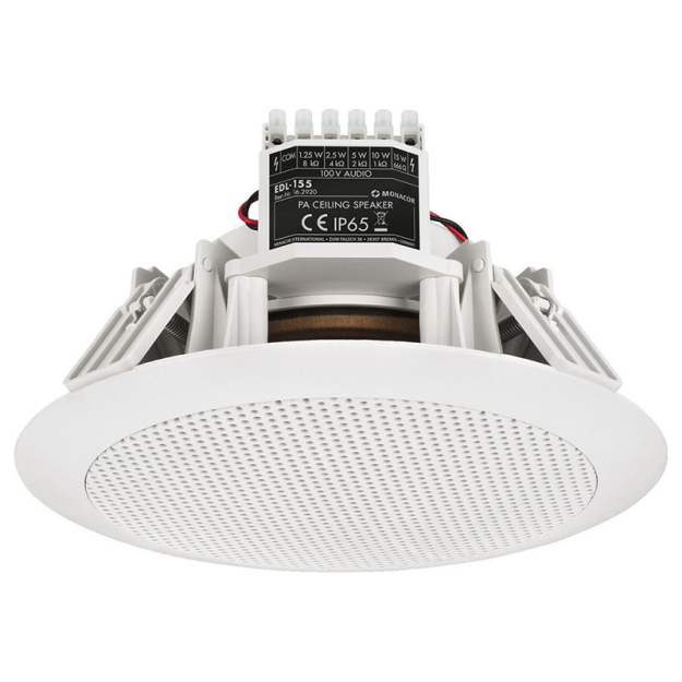 EDL-155 - Głośnik sufitowy PA wodoodporny, 15W RMS - MONACOR | EDL-155