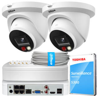 Zestaw do Monitoringu IP 6Mpx, 2 Kamery IPC-HDW2649TM-S-IL-0280B, Dual Light, PoE - DAHUA | IPC-HDW2649TM-S-IL-0280B(X2) POE KIT