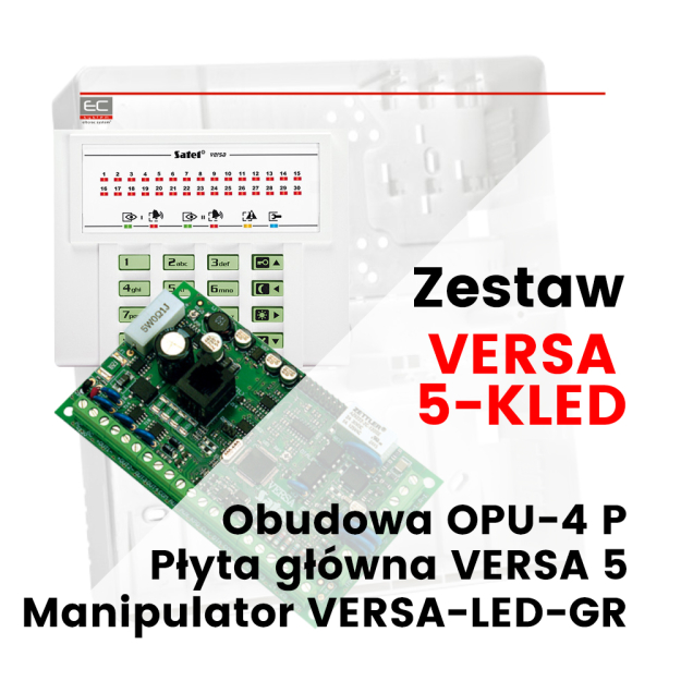 VERSA 5-KLED - Zestaw: płyta główna VERSA 5, manipulator VERSA-LED-GR, obudowa OPU-4 P (bez transformatora) | 5905033332058