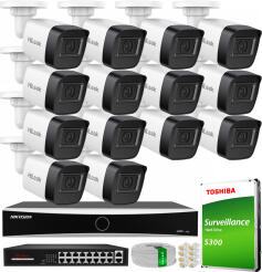 Zestaw do Monitoringu IP 4Mpx, 14 Kamer IPC-B141H-C, Rejestrator DS-7616NXI-K1, 16xPoE - HiLook by Hikvision | IPC-B141H-C(x14) NXI KIT