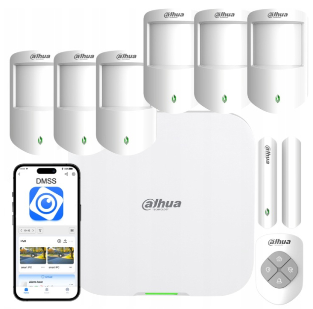 Zestaw alarmowy bezprzewodowy AirShield, 6x Czujka PIR, WiFi, 4G/LTE - Dahua | ART-ARC-6XPIR