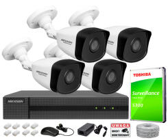 Zestaw do monitoringu IP, 4 kamery 4Mpx, NVR PoE, Dysk HDD 1Tb - Hikvision Hiwatch | 5904035370020