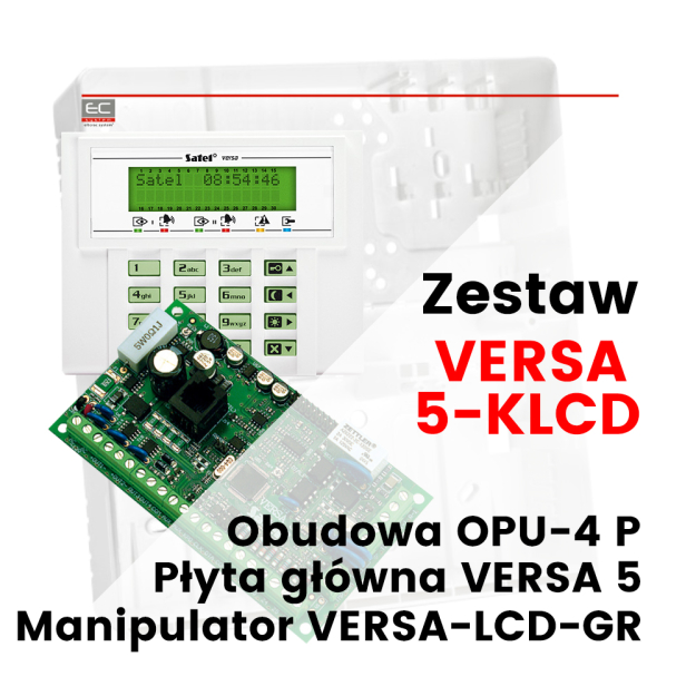 VERSA 5-KLCD - Zestaw: płyta główna VERSA 5, manipulator VERSA-LCD-GR, obudowa OPU-4 P (bez transformatora) | 5905033332133