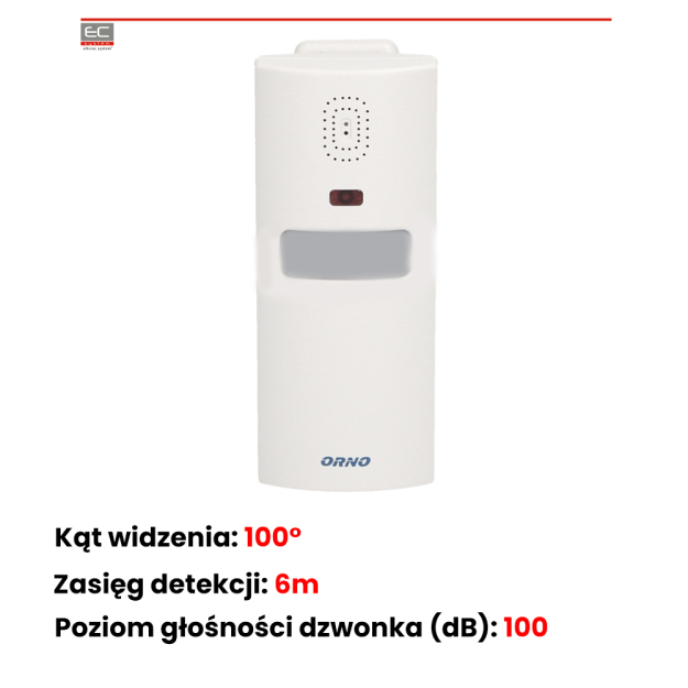 OR-MA-711 - Alarm z wbudowaną syreną, sterowany pilotem - ORNO | OR-MA-711